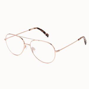 Warby Parker Rose Gold York Aviator Eyeglasses